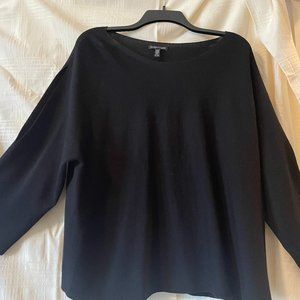 Eileen Fischer black, slit sleeve sweater, excellent condition